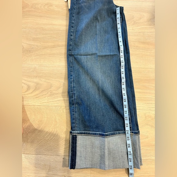 Wide Leg Jeans With Cuff, High Rise, NYDJ Teresa Jeans, Brand NWT - Picture 7 of 9
